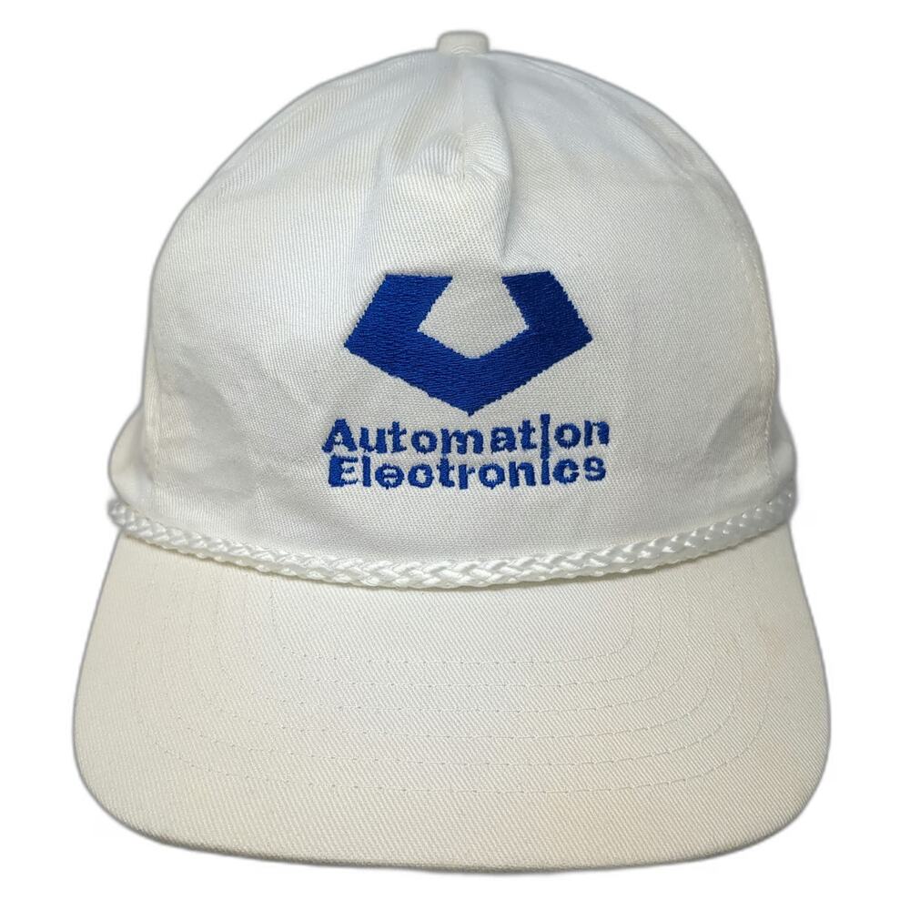 KC 5 Panel Beige Blue One Size Snapback Rope Automation Electronics Logo Hat